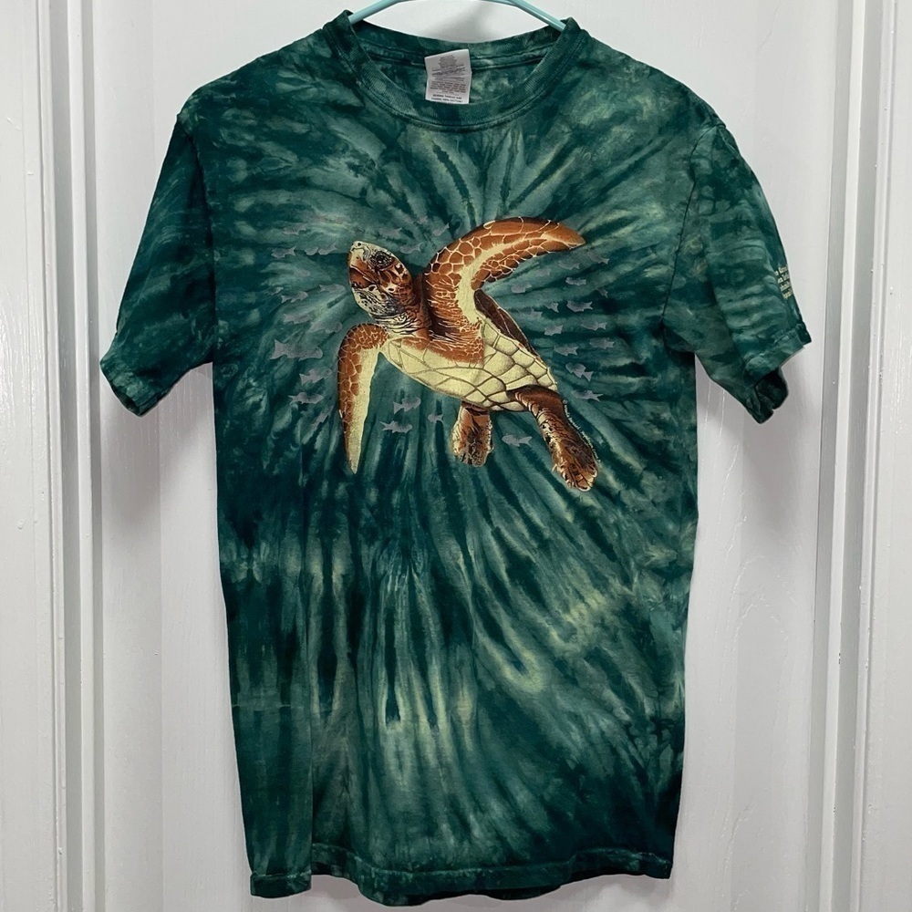 Tie Dye Seafoam Sea Turtle Rescue and Rehabilitation Center Short Sleeve Shirt